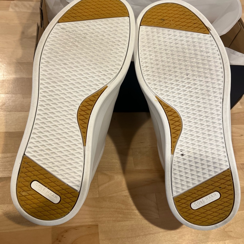SLIP-ON. Worn once! Cole Haan White Slip-On Sneakers. Original box! - Picture 14 of 14